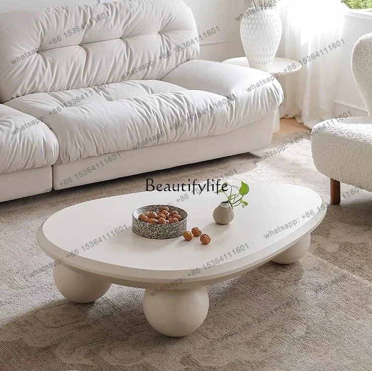 Factory Direct Cream style coffee table oval simple light luxury high-end small coffee table