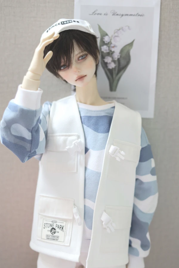 BJD Doll Clothes White Vinegar Acid Satin Work Suit Vest Jacket For 1/3 1/4 BJD SD DD MSD MDD SD13 SD17 POPO68 Uncle SSDF Doll