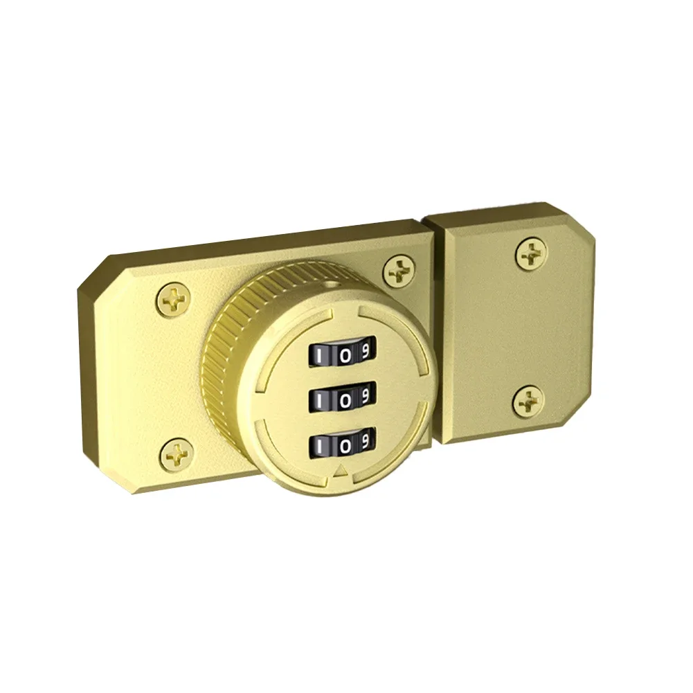 

DIY Installation Lock 3-Digit Combination Lock Kitchen Storage Customizable Code Complete Set Including Screws For Drawers