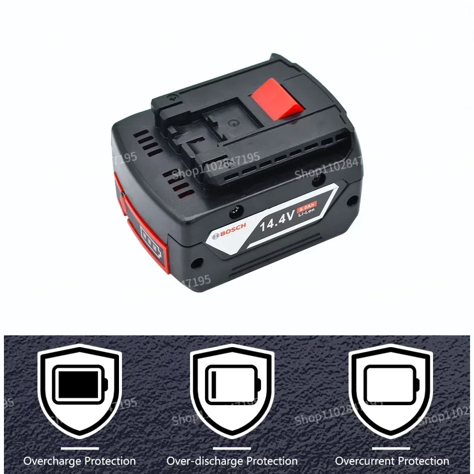 BOSCH 14.4V 6000mah Rechargeable Li-ion Battery Cell Pack for BOSCH Cordless Electric Drill Screwdriver BAT607G BAT607  BAT614G