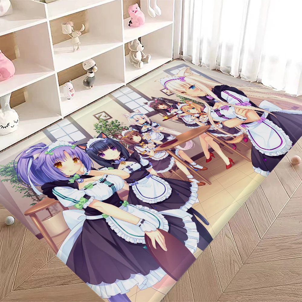 Anime Nekopara Movie Kitchen Mat Kids Room Bedroom Decoration Balcony Anti-Slip Doormat Living Room Alfombra