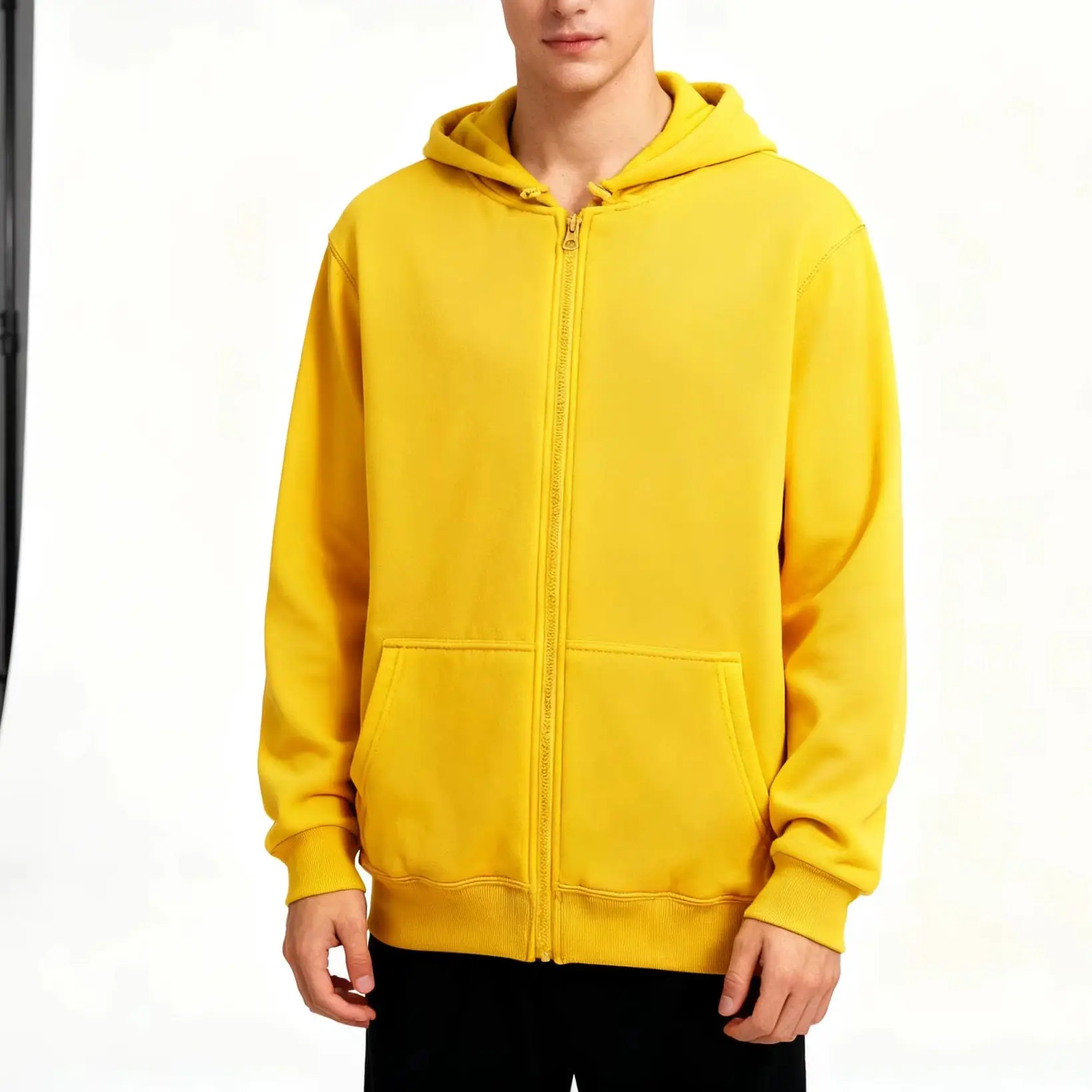 

Spring/Autumn Men's Fashion Long Sleeve Hoodie Sweatshirt Jacket with Zipper - Ideal for Cool Days & Male Fashion Male Clothing