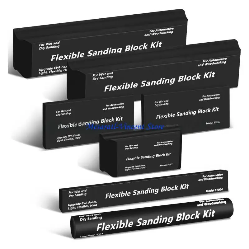 

A70F 7pcs eva -шлифовальные блоки, установленные для автомобильной деревообработки влажные сухие мультифлементные шлифовальные