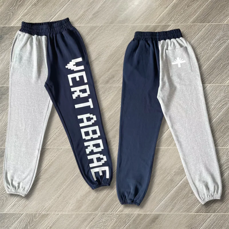 

Спортивные штаны Vertabrae, высококачественные спортивные мужские и женские повседневные брюки с буквенным принтом и цветными блоками