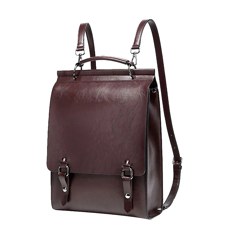 

Vintage Cowhide Women Backpack England College Style School Bag Luxury Genuine Leather Shoulder Bag Student Handbags 682