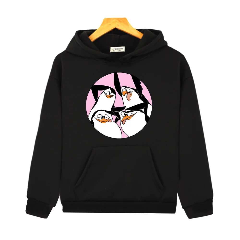 Madagascar 4 New Hoodie Fleece Kawaii Movie Skipper Sweatshirt Kids Cartoon with Hooded Clothing Boys/girls Sudaderas Pullovers