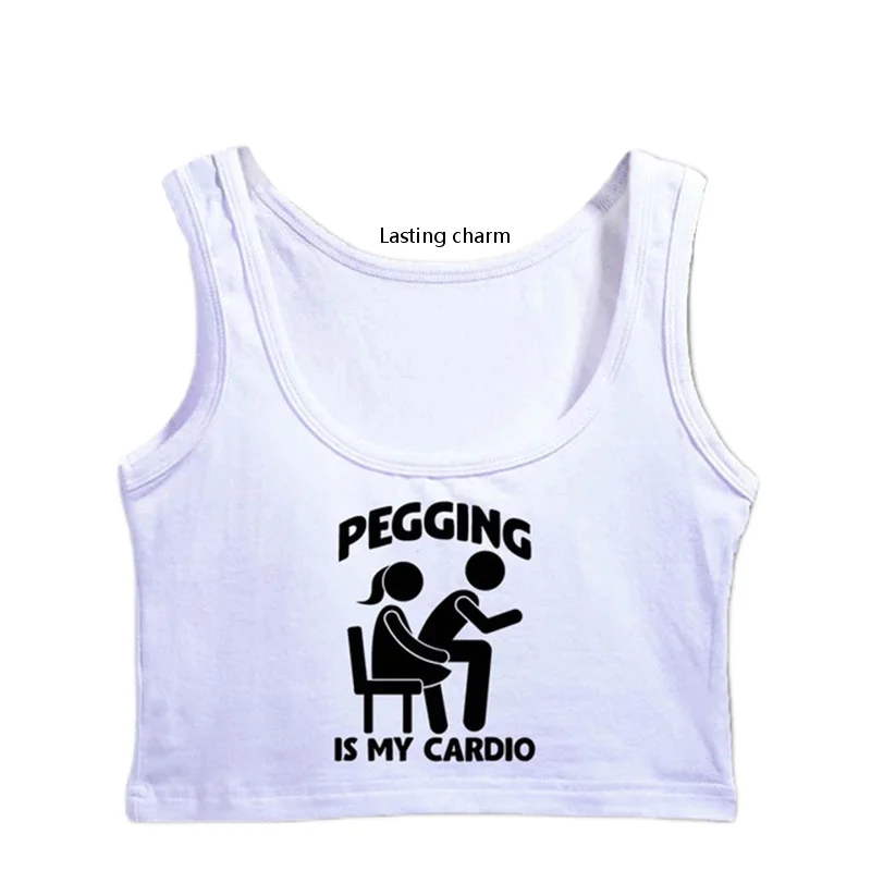 Trwałe urok przypinania to mój cardio Dominatrix Mistress Crop Top