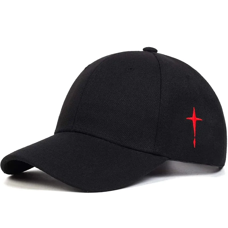 Unisex Simple Cross Water Drop Embroidery Baseball Caps Spring And Autumn Outdoor Adjustable Casual Hat Sunscreen Hat - Image 4