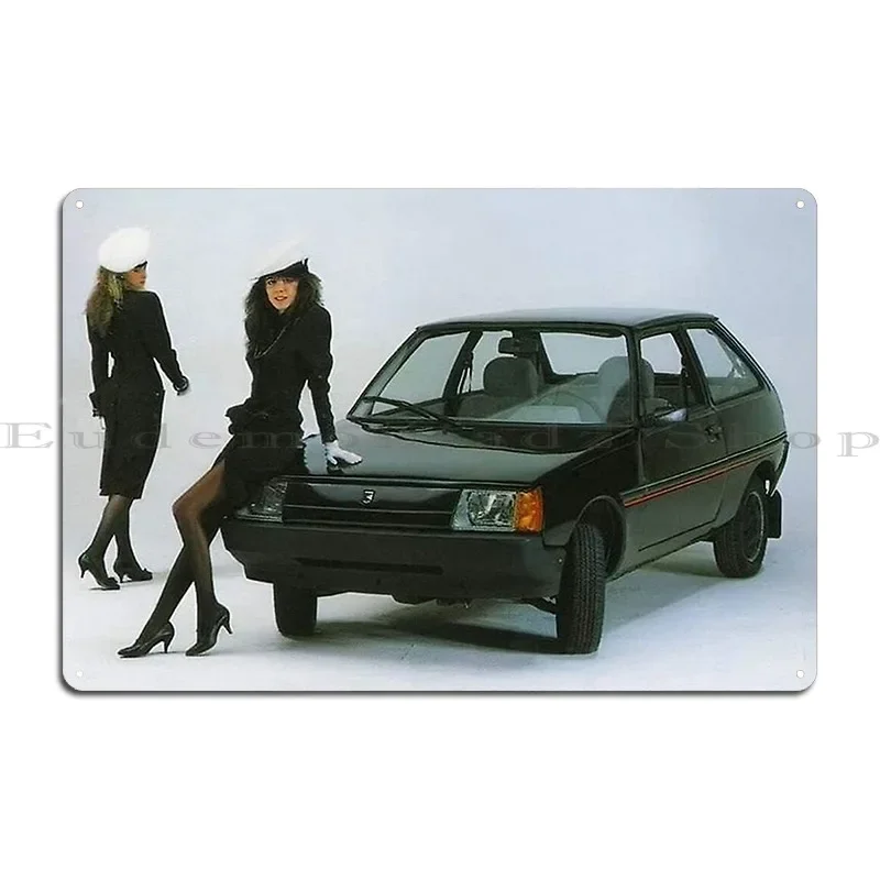 Zaz 1102 Tavria السوفياتي Subcompact 1990 علامة معدنية تصميم صدئ سينما المرآب بار كهف تين تسجيل ملصق