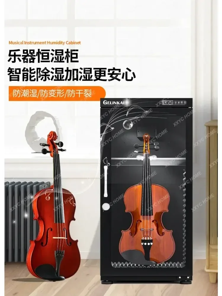 Dehumidification Humidifier Cabinet Moisture-Proof Drying Box Bass Violin Musical Instrument Moisturizing and Humidity Cabinet