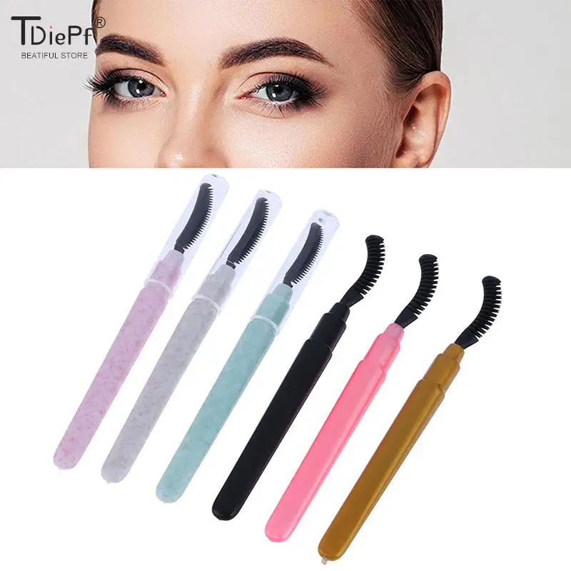 1Pc Silicone Make Borstel Wimper Mascara Borstels Plastic Handvat Mascara Wands Wimpers Borstel Wimper Extensions Tools