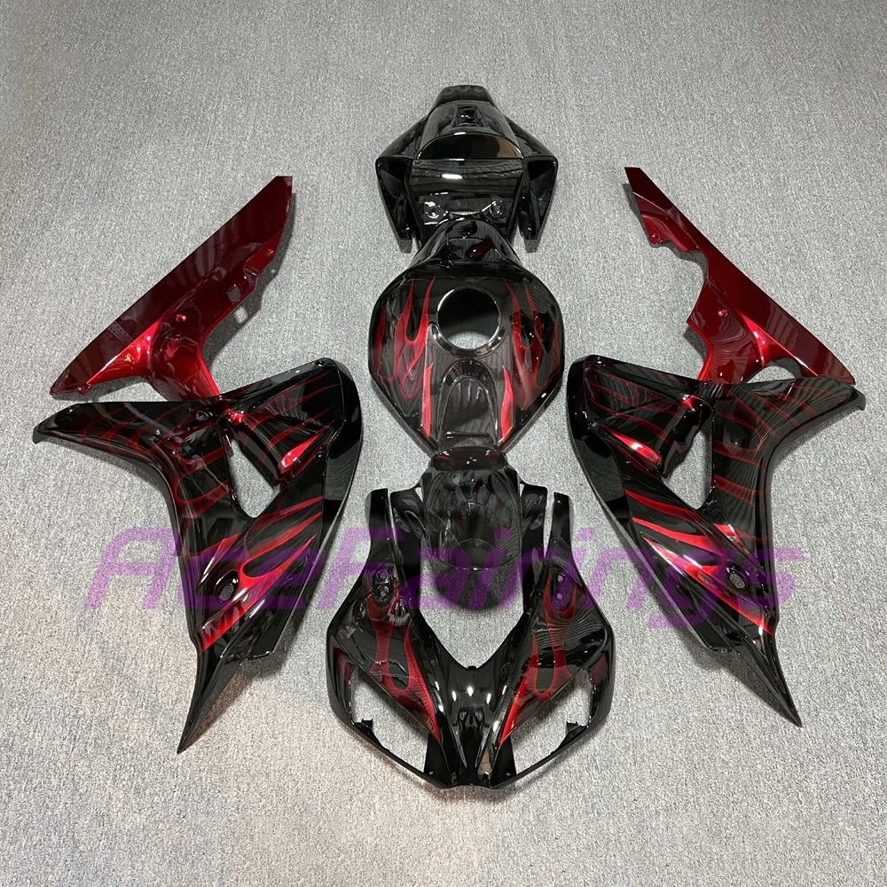

Durable Black Red Motorcycle Fairings For Honda 2006 2007 CBR1000RR Tailor Made Fairings 06 07 CBR 1000RR Fairing YJ01