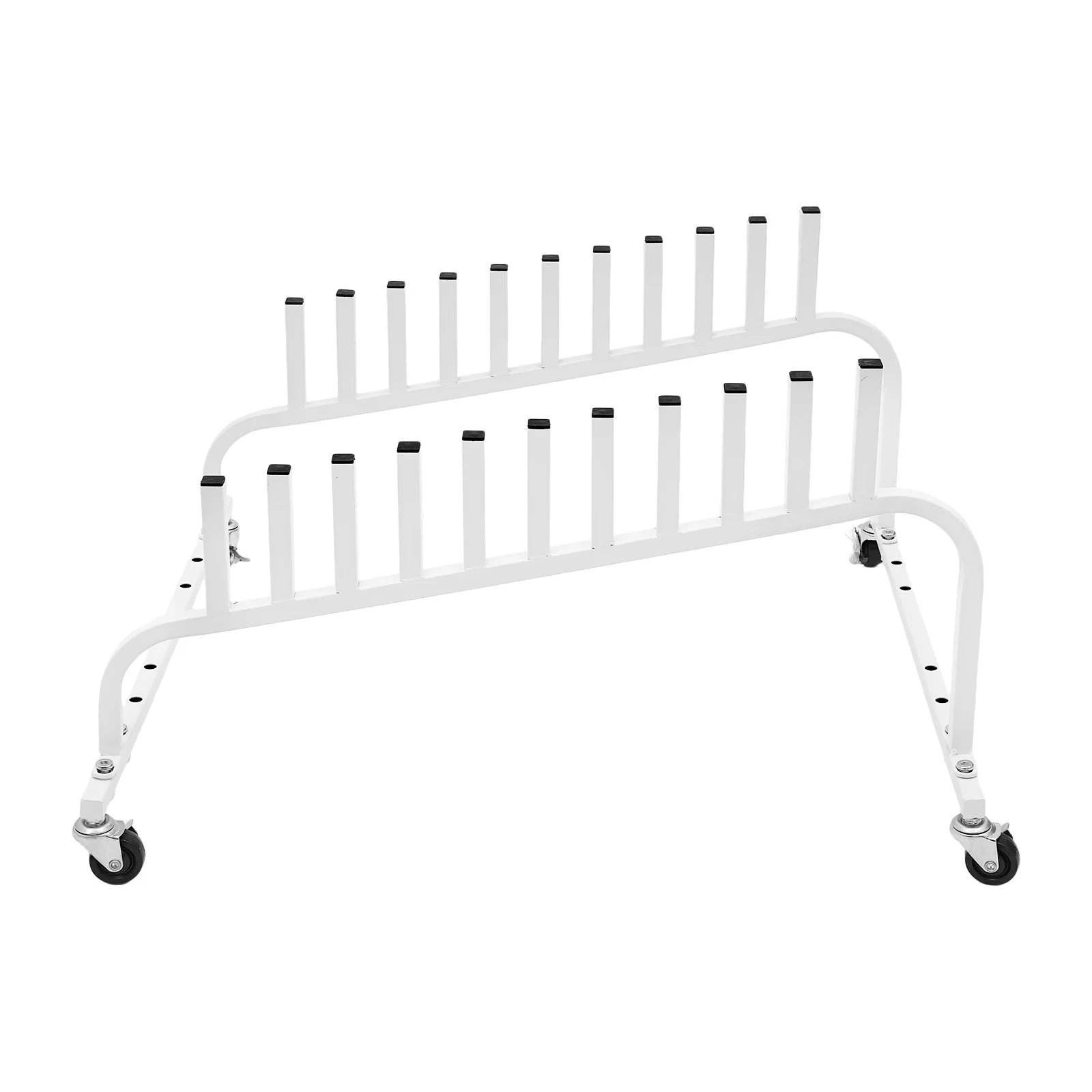 

(Clearance Sale!) 10-Slot Storage Display Rack 65cm Canvas Storage Display Stand Trolley Tile Sample Display Rack with Wheels for Picture Frames & Tile Samples