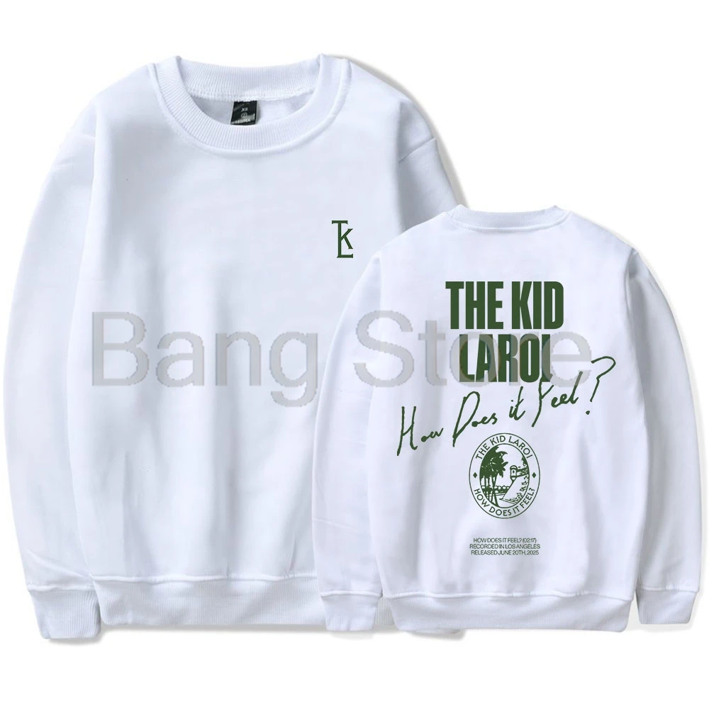 The Kid LAROI كيف تشعر بلوزات بياقة دائرية للنساء والرجال بأكمام طويلة بلوفر أنيق ملابس للجنسين #1