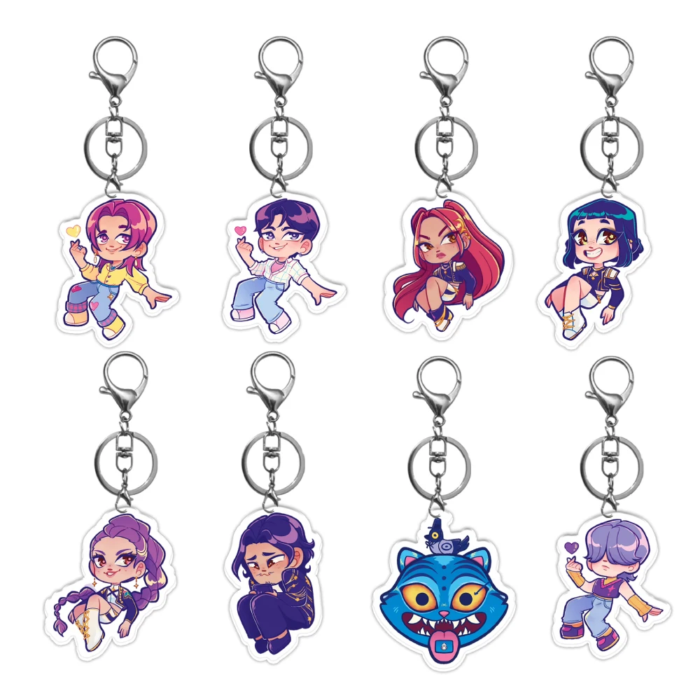 

Diy K-pop Rumi Mira Zoey Acrylic Keychain Anime Peripherals Originality Cute Cartoons Backpack Pendant Friend's Holiday Gifts