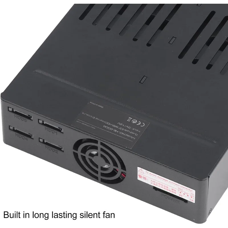 قفص Sata HDD & SSD Hot Swap، قاعدة محرك الأقراص الصلبة 4 خليج 6 خليج لعلبة 5.25 بوصة، محطة محرك الأقراص الصلبة 6 خليج مع مراوح التبريد #4