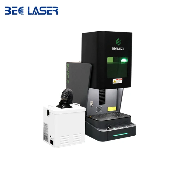 Cheapest 20w 50w Raycus Mini Full Enclosed Fiber Vin Number las.er Marking Engraving Machine  for  Acrylic Id Card Printer