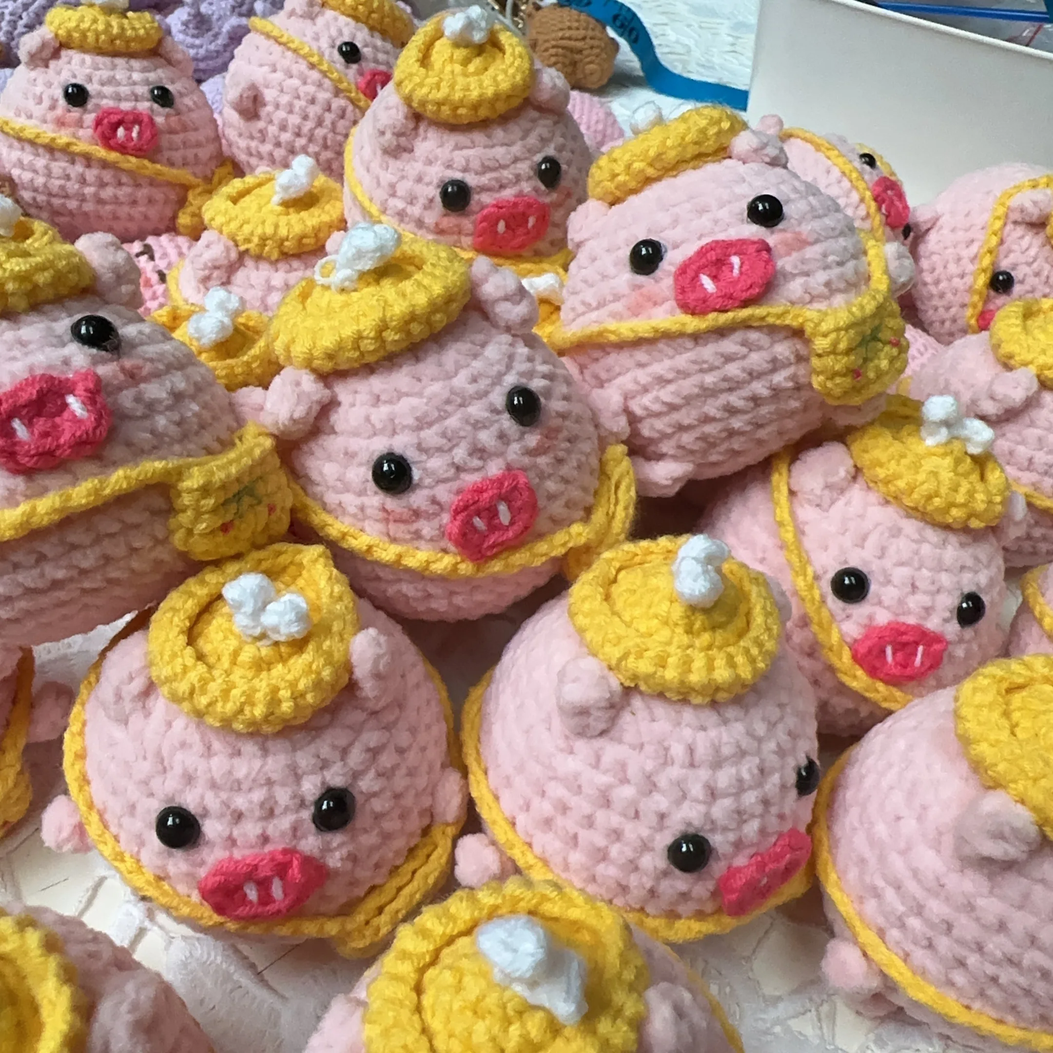 سلسلة مفاتيح مصنوعة يدويًا من الكروشيه الخنزير السمين ، دلاية سيارة منسوجة يدويًا لطيفة ، هدايا هاتف إبداعية ، حقيبة مدرسية ، بيع بالجملة ، 6: كرة #4