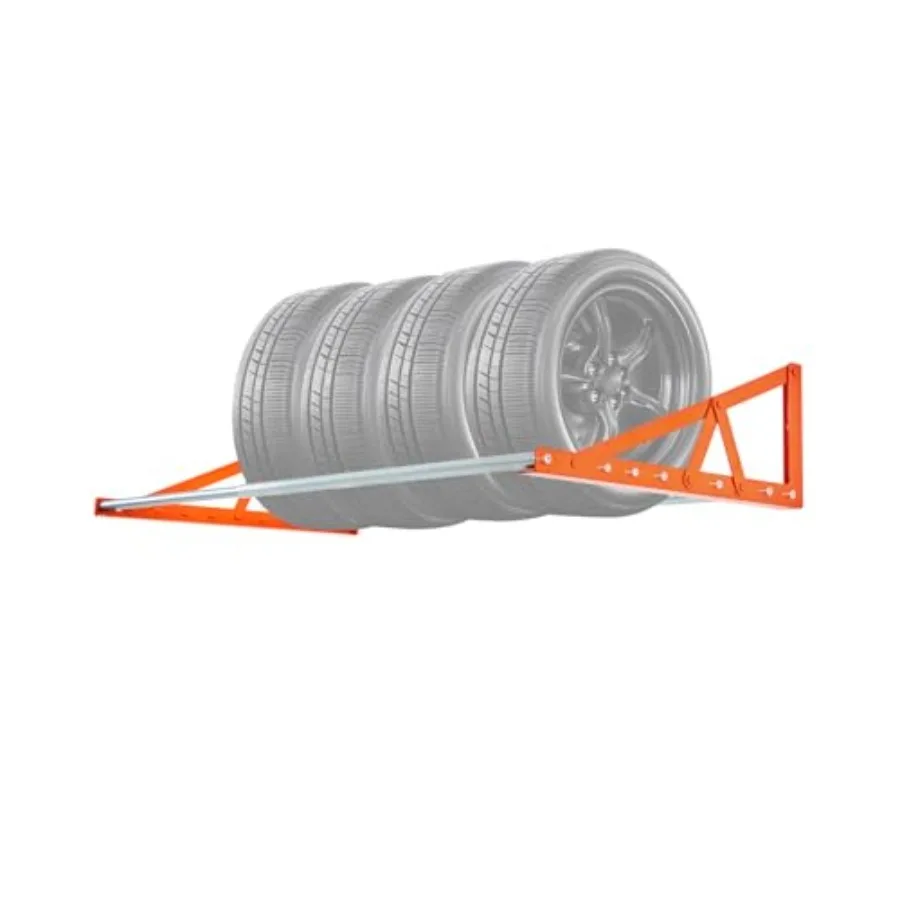 

Wall Mounted Tire Rack 31-56 Adjustable Heavy-Duty Steel Tire Storage Rack Fits R14-R20 Tires Max 400lbs Load Capacity Black Id