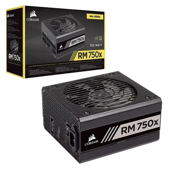 Cor-sair RM750X Power Supply 750 Watt 80 PLUS Gold Certified ATX PSU for Desktop Power Supply