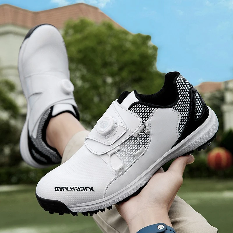 

2025 Новые мужские туфли для гольфа, дышащая спортивная обувь, мужские роскошные брендовые тренировочные туфли для гольфа, противоскользящие прогулочные туфли