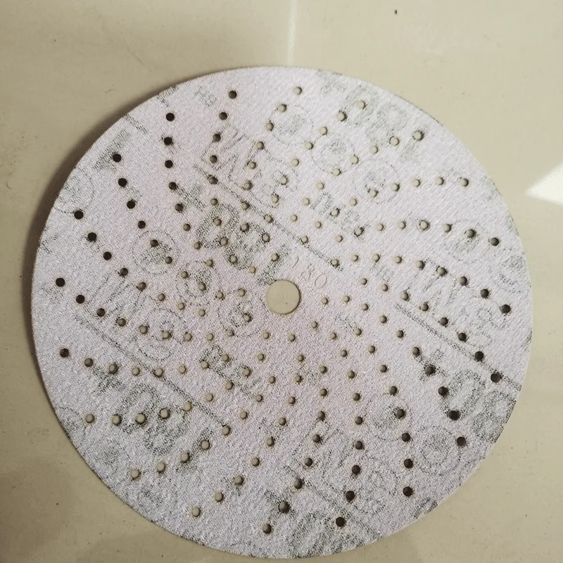 10pcs 3M 6inch 150mm purple cyclone sandpaper porous dry grinding round flocking car sanding sheet