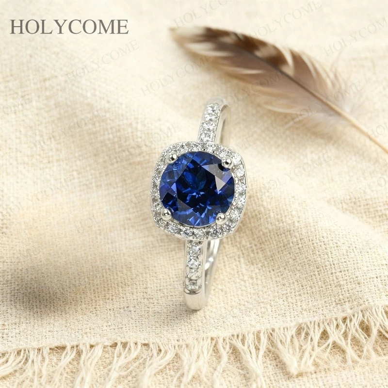 

4-Prongs Custom Ring Sapphire Padparadscha Round Cut 6.5mmr VVS1 925 Sterling Silver Fine Sparkling For Christmas Jewelry Gift