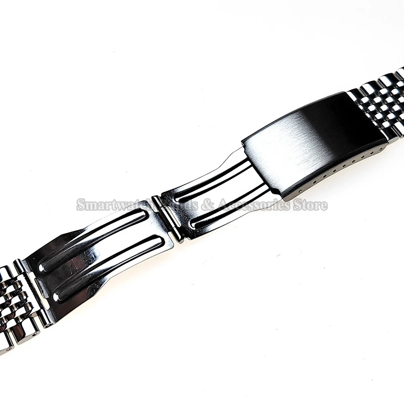 Curved End 18mm 20mm 22mm for Seiko Stainless Steel Wrist Band for Rolex Strap Polished Matte Bracelet Solid Folding Buckle