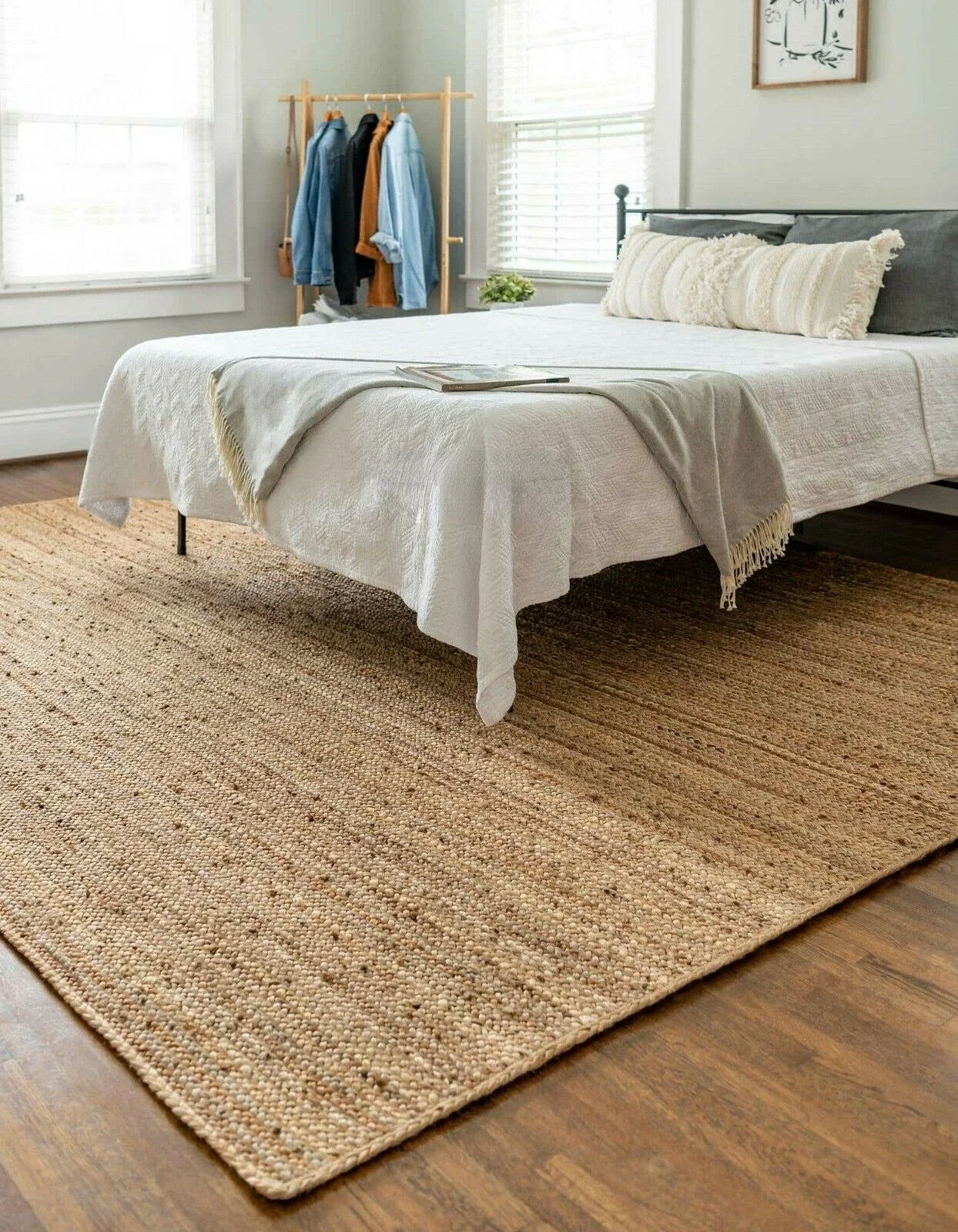 

Rug Jute Carpet Handmade Braided 100% Natural Rustic Look Jute Style Reversible Home Decoration Bedroom Decoration