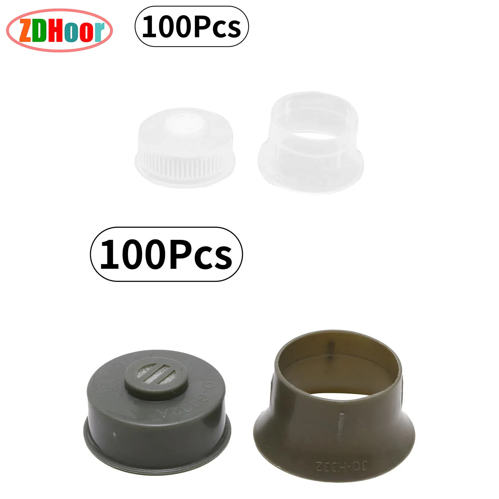 

50 Sets Sealer Waterproof Cap High Temperature Resistant Double Ring with Sponge Edible Fungus Bag for Mushroom Spawn And Growth