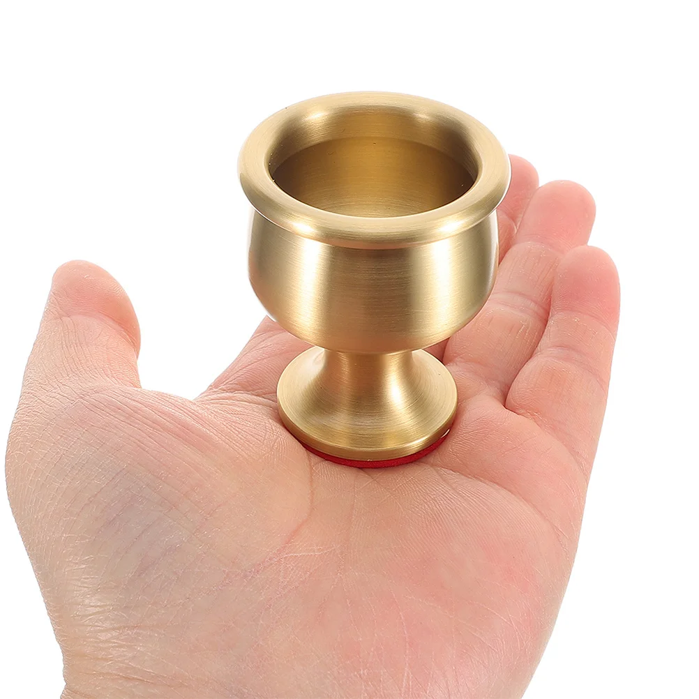 

Buddha Offering Cup Ritual Vessel For Worship Temple Decor Accessories Golden Buddhist Supplies
