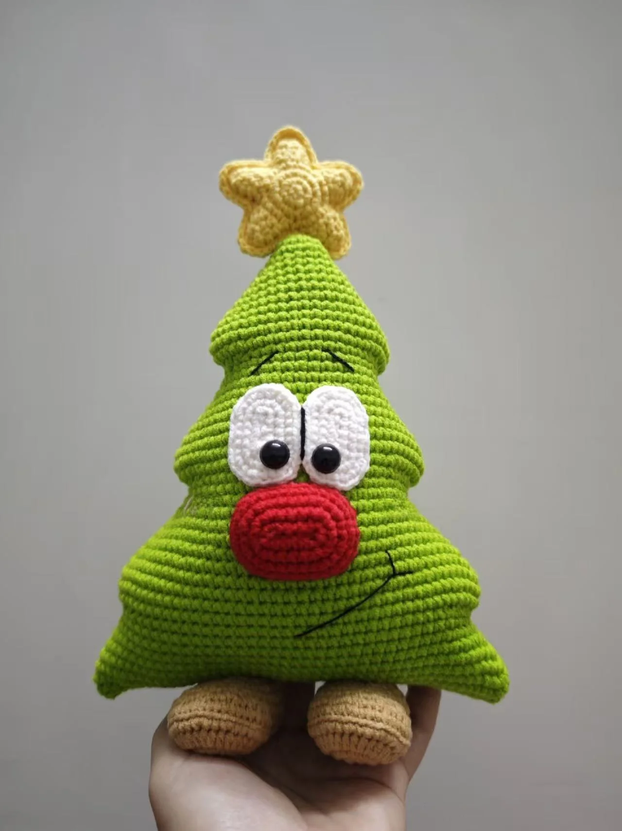 Christmas Tree Knitting DIY Material Kit Handmade Doll Yarn Boredom Buster Gift Blanket Crochet Kit for Holiday Decorations