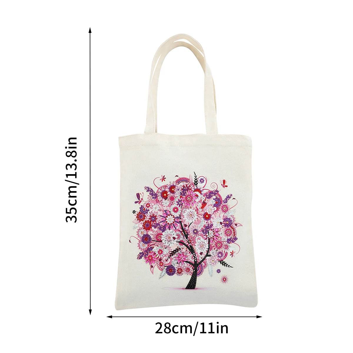 5D DIY Diamond Painting Handbag Mosaic Drill Eco-friendly Shopping Storage Bags Cross Stitch Grocery Tote Home Craft Organizer