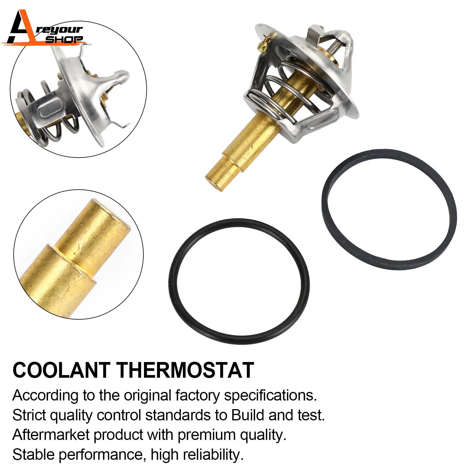 Areyourshop Coolant Thermostat for Mercedes Benz C-Klasse W203 S203 180 200 230 2712000015 Car Auto Parts