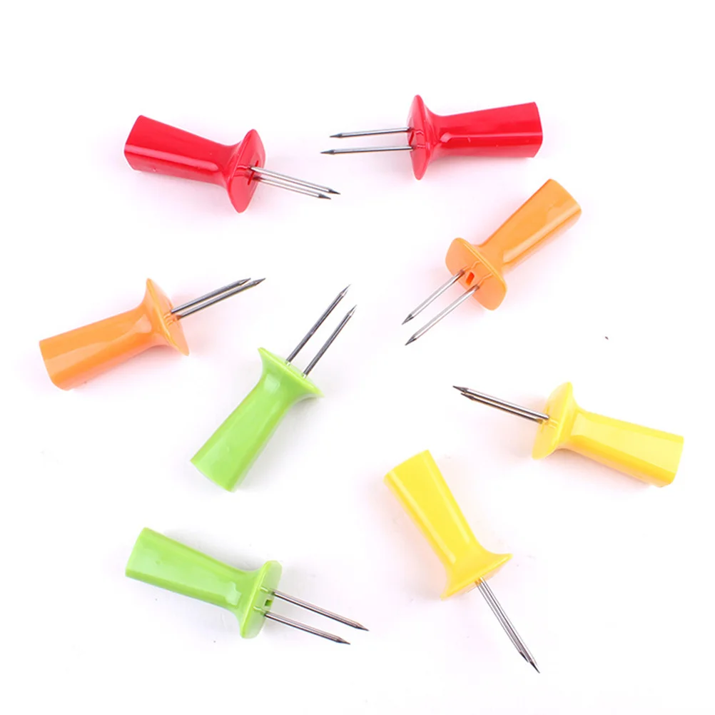 

8pcs Stainless Steel Corn Fork Fruit Cake Fork Roasting Sticks For Barbecue Grilling Camping Picnic Outdoor Eating Tool