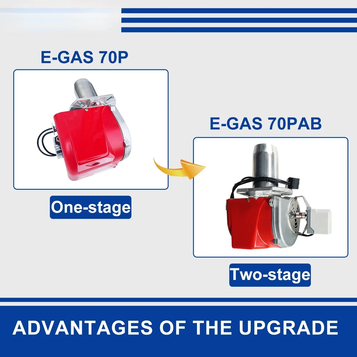 

Industrial Gas Burner E-GAS-70P 120kw Stainless Steel Steam Boiler Valves Essential Parts For Industrial Gas Burners
