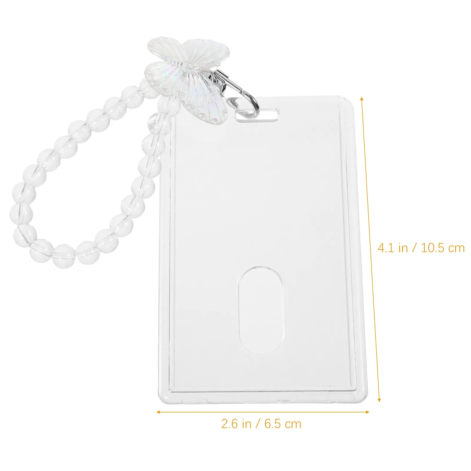 1Set Vertical Slide Open Transparent Id Card Badge Holder Compact Lightweight Reusable Card Sleeve Office School Name Tag