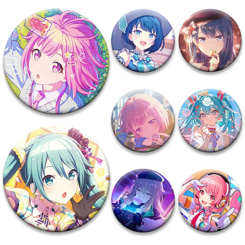 

Anime Project SEKAI Pins,Cute Cartoon Girls Badge,Handmade Creative Brooches,Breastpin for Backpack Clothes Gifts Accessorys
