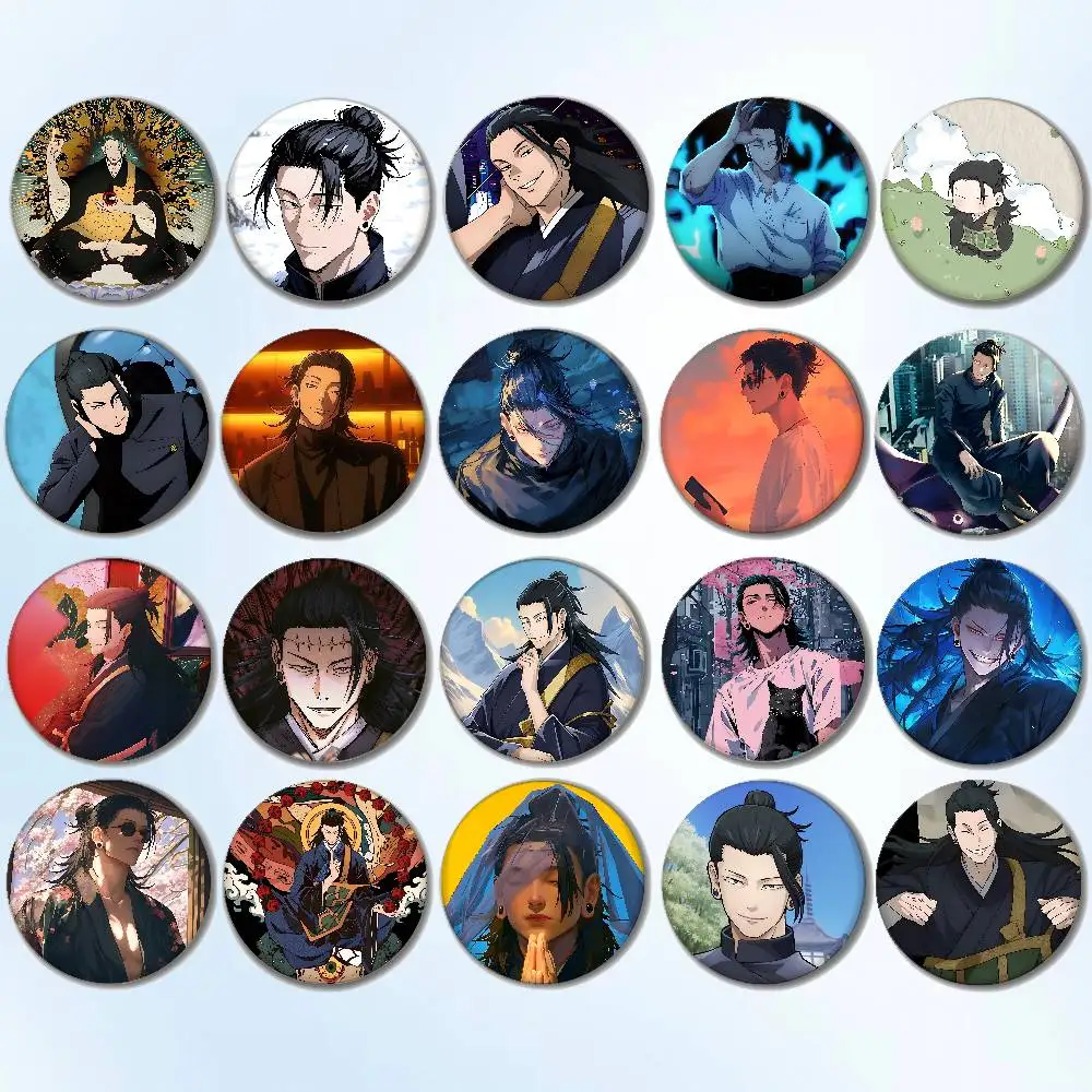 Suguru Geto Coole Abzeichen Runde Brosche Niedliche Cartoon Idol Cosplay Abzeichen DIY Rucksack Kleidung Schmuck Pins