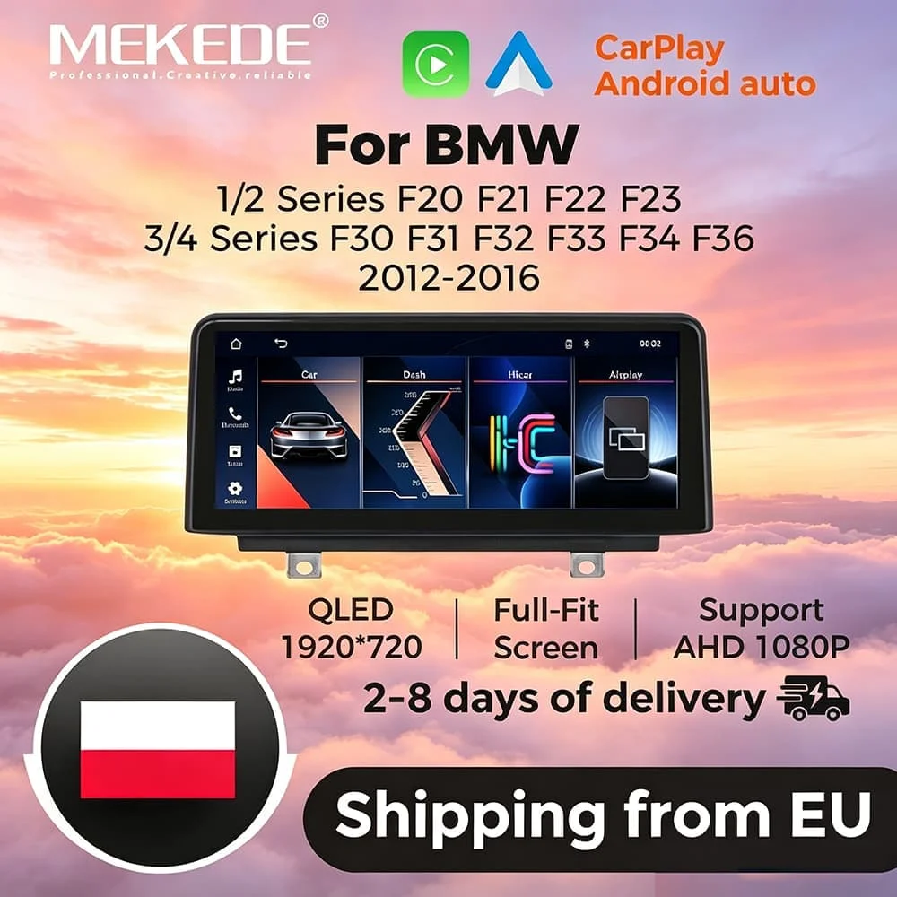 MEKEDE CarPlay Autoradio Intelligente Systeme für BMW 1 2 3 4 Serie F20 F21 F22 F30 F31 F32 F33 F34 F36 2013-2017 NBT Unterstützt Originalsystem Kamera 10,25 Zoll Android Auto Video-Player 1920*720