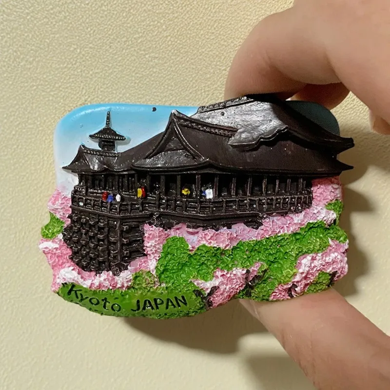 Magnetic stickers for three-dimensional refrigerators at Shimizu Temple in Kyoto  Japan fridge magnets World city landmarks, tou