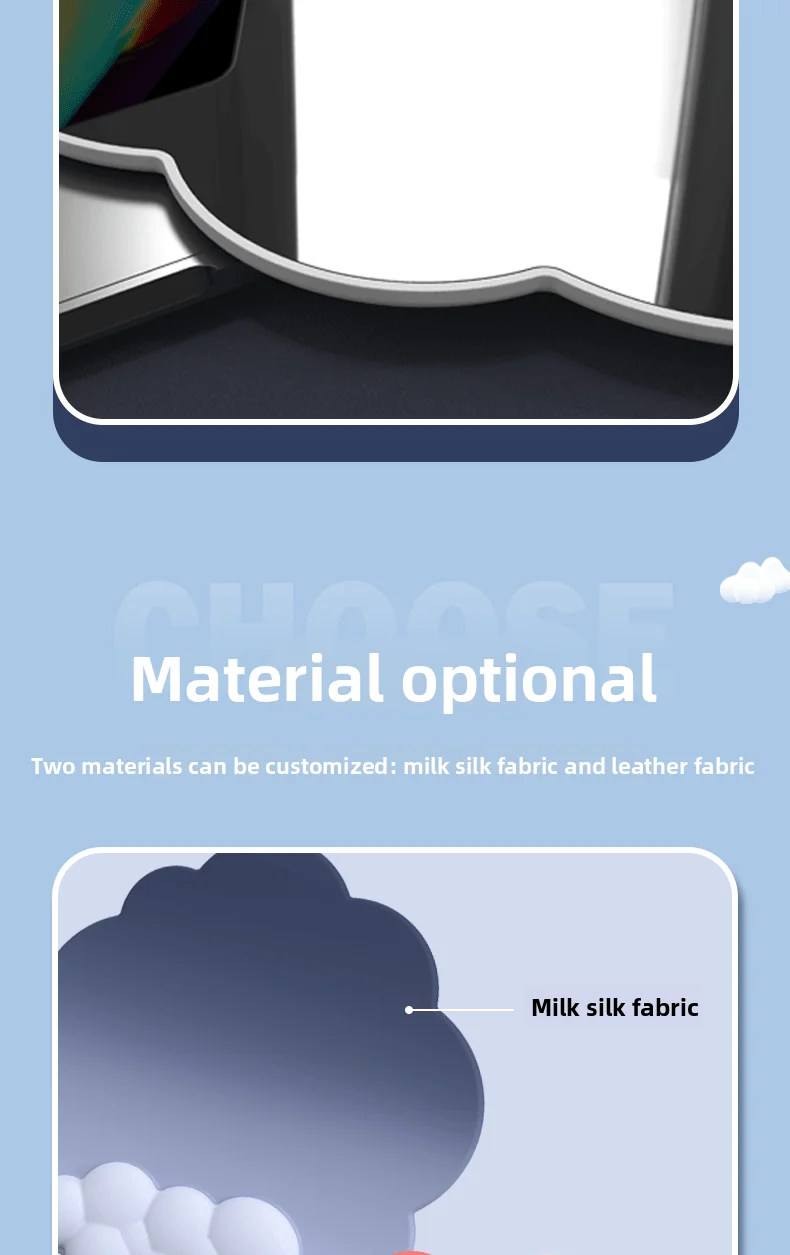Gradient Cloud Handgelenkauflage aus Memory-Schaum Silikon-Schreibtischunterlage für Büro und Gaming 10 Farboptionen Einzelnes Tastatur-Set – Detail 7