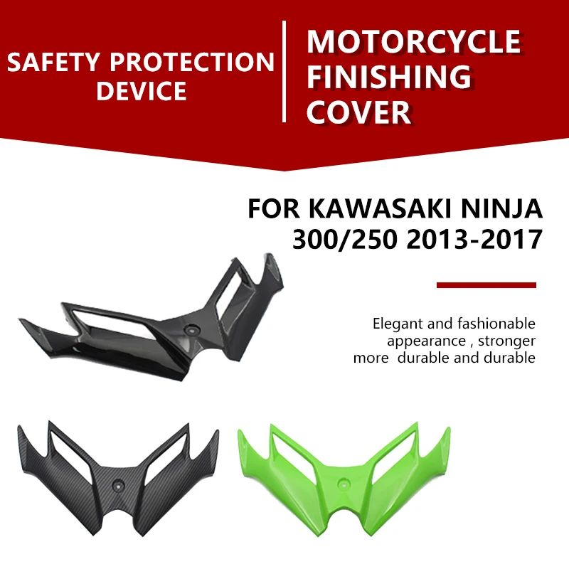 

Передняя аэродинамическая крыльчатая обтекатель мотоцикла для Kawasaki Ninja 250 300 углеродное волокно ABS пластик 2013 2014 2015 2016 2017