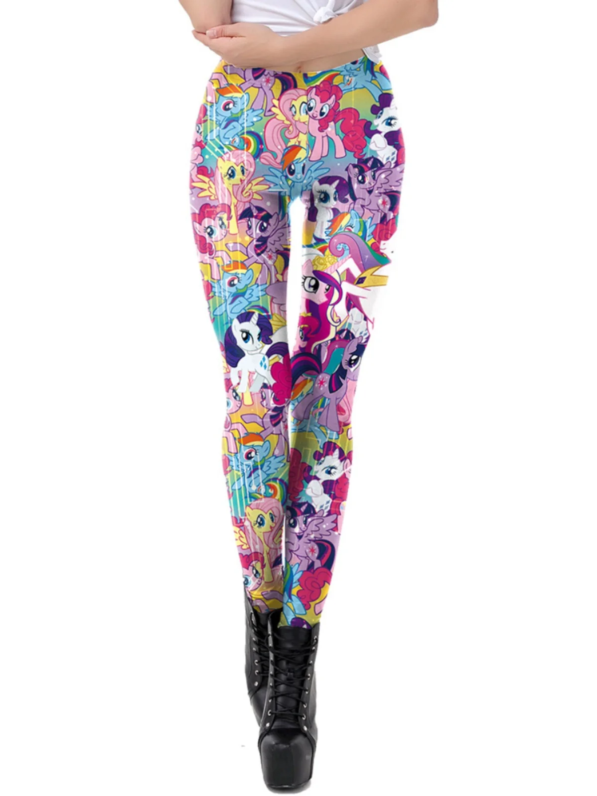 Hohe Taille Gedruckt Street Sle Enge Hosen Frauen Faionable Basis Schicht Casual Lange Hosen