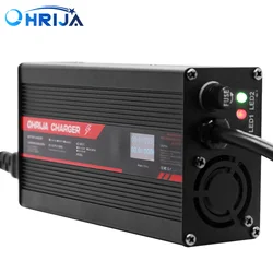 OHRIJA 14.6V 10A OLED Display Charger Smart Aluminum Case Is Suitable For 4S 12.8V LiFePO4 Battery OLED Display Fast Charger 12V