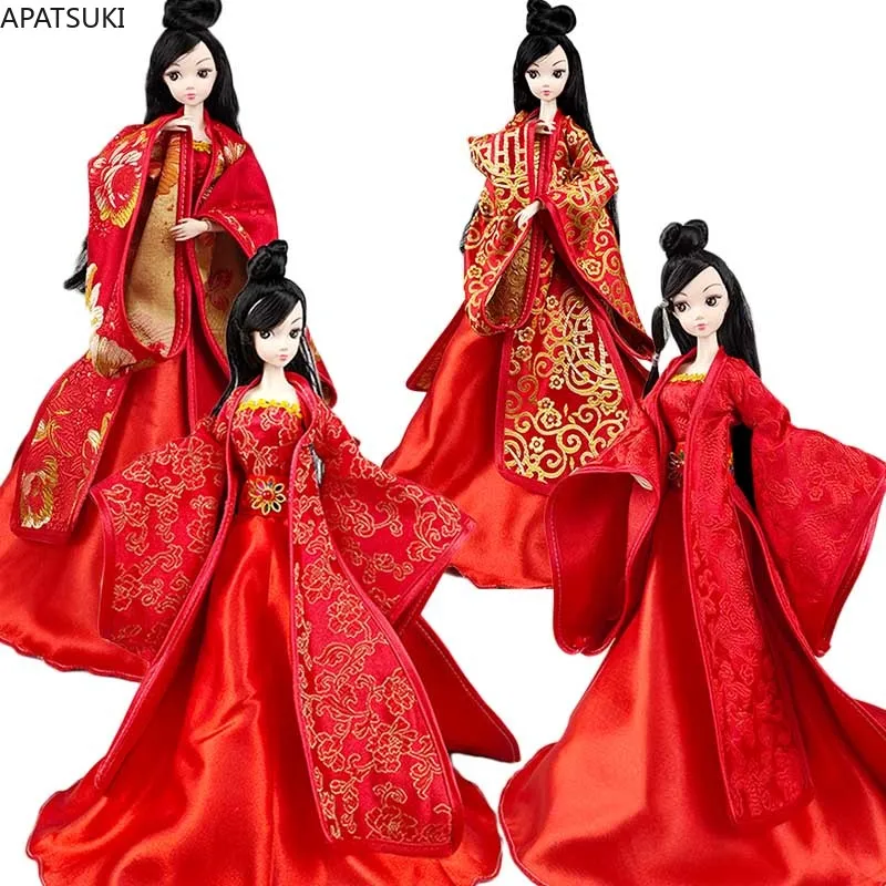Cosplay Kleid Für Barbie Puppe Outfits 1/6 Traditionelle Chinesische Alte Schönheit Kostüm Kleidung Set Party Abendkleider Spielzeug