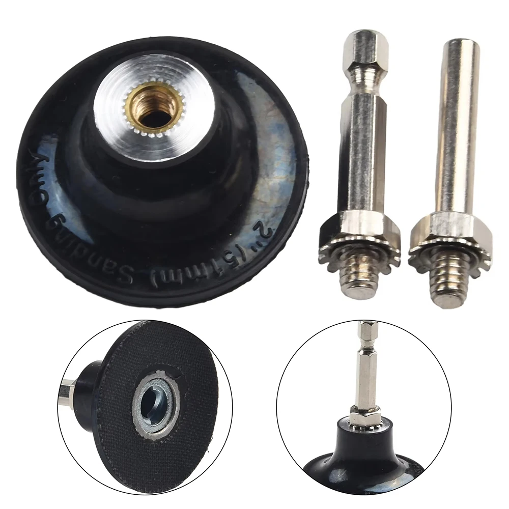 

2 Sets 2inch Roll Lock Sanding Discs Holder Backing Pad Quick Change Adapter with 2pcs 1/4" Shanks