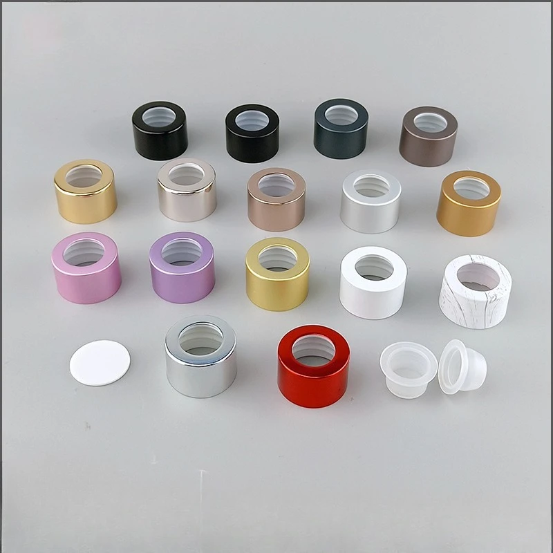 10 個 28R アロマボトルキャップリードディフューザー蓋詰め替えガラス黒瓶ストッパー香水交換フレグランス