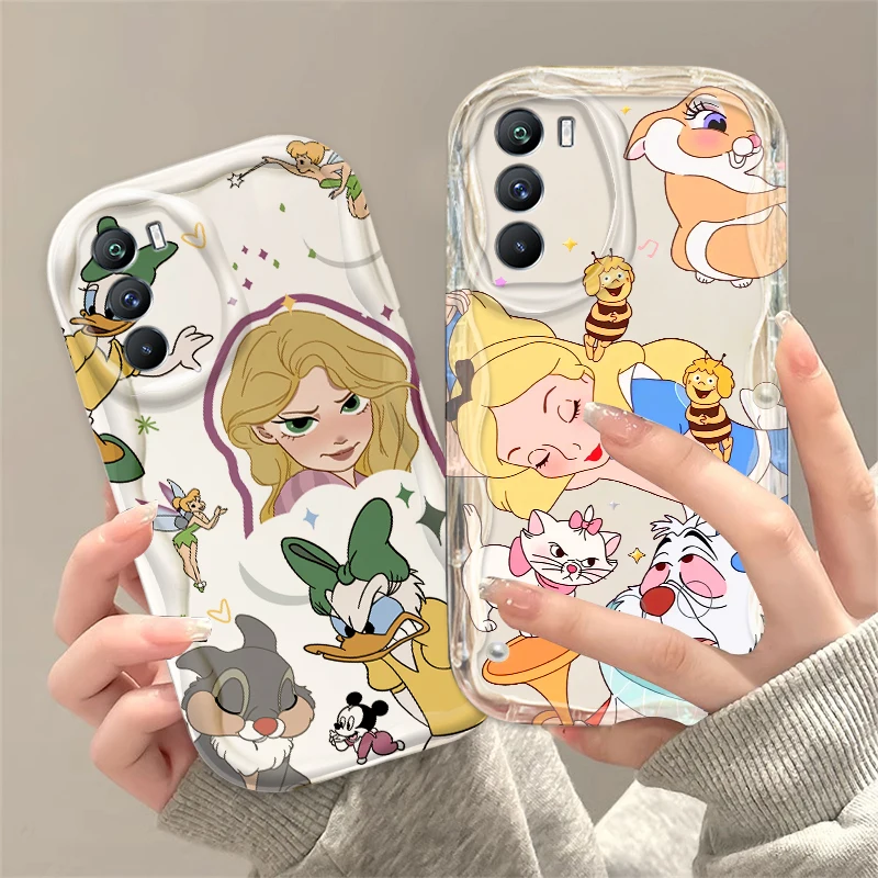 

Disney Alice Princess Ariel For Xiaomi Mi 14 12 12T 11 Lite Poco M6 X6 X5 X4 X3 M3 F4 Pro GT NFC 5G Wave Oil Back Phone Case