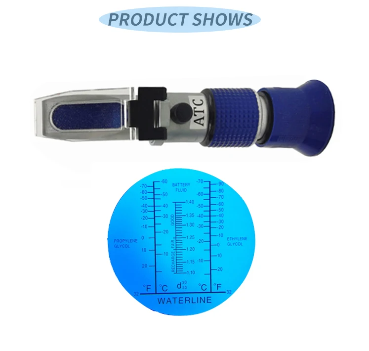 New RHA-600 Glycol Refractometer Car Antifreeze Fluid Engine Coolant Tester Pure Aluminum Styles